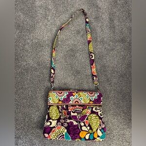 Very Bradley Plum Crazy Cross Body Bag